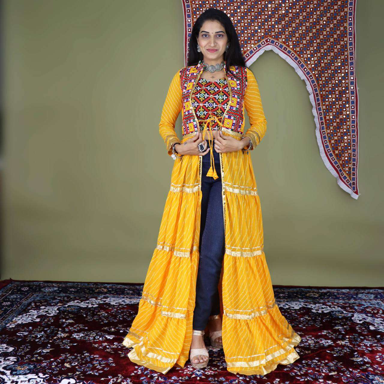 Georgette Rin119 6038 Gowns  Fancy Long Georgette Navratri Gowns