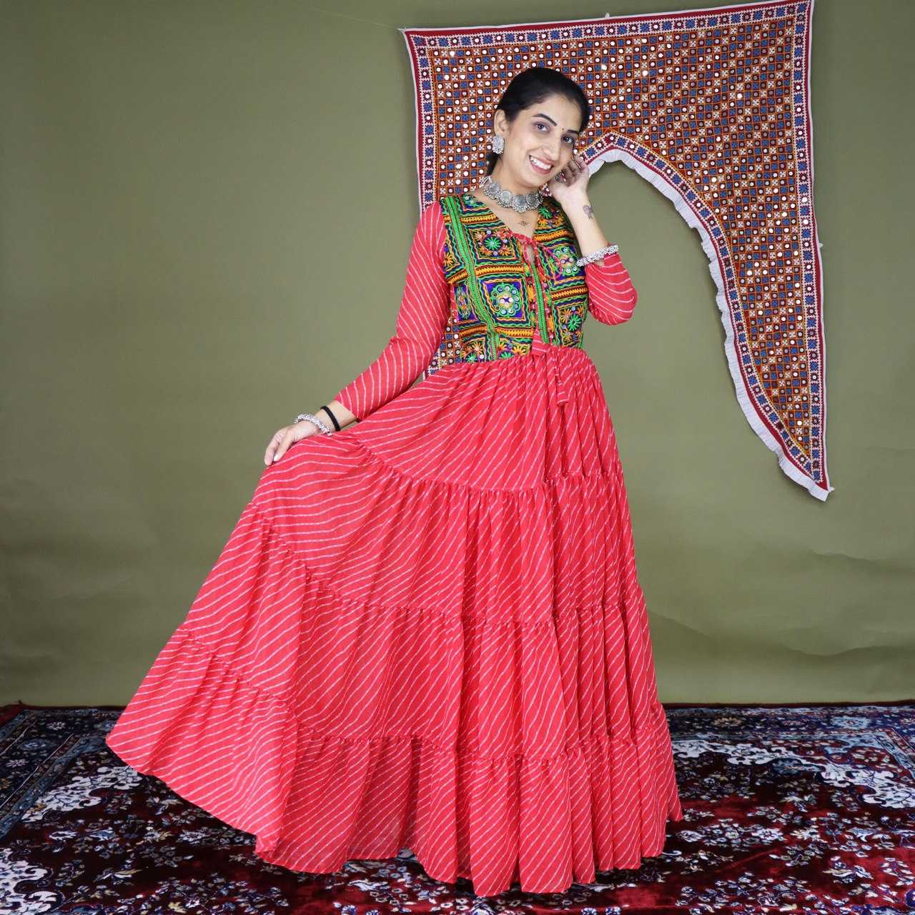 Georgette Rin119 6891 Gowns  Printed Long Georgette Navratri Gowns