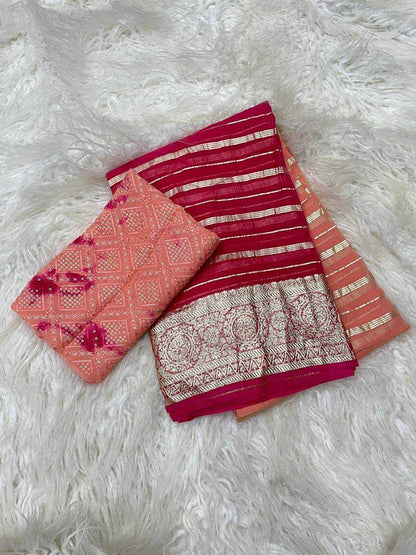 Georgette Rin124 Rie04 Sarees  Georgette Zari Border Viscose Sarees