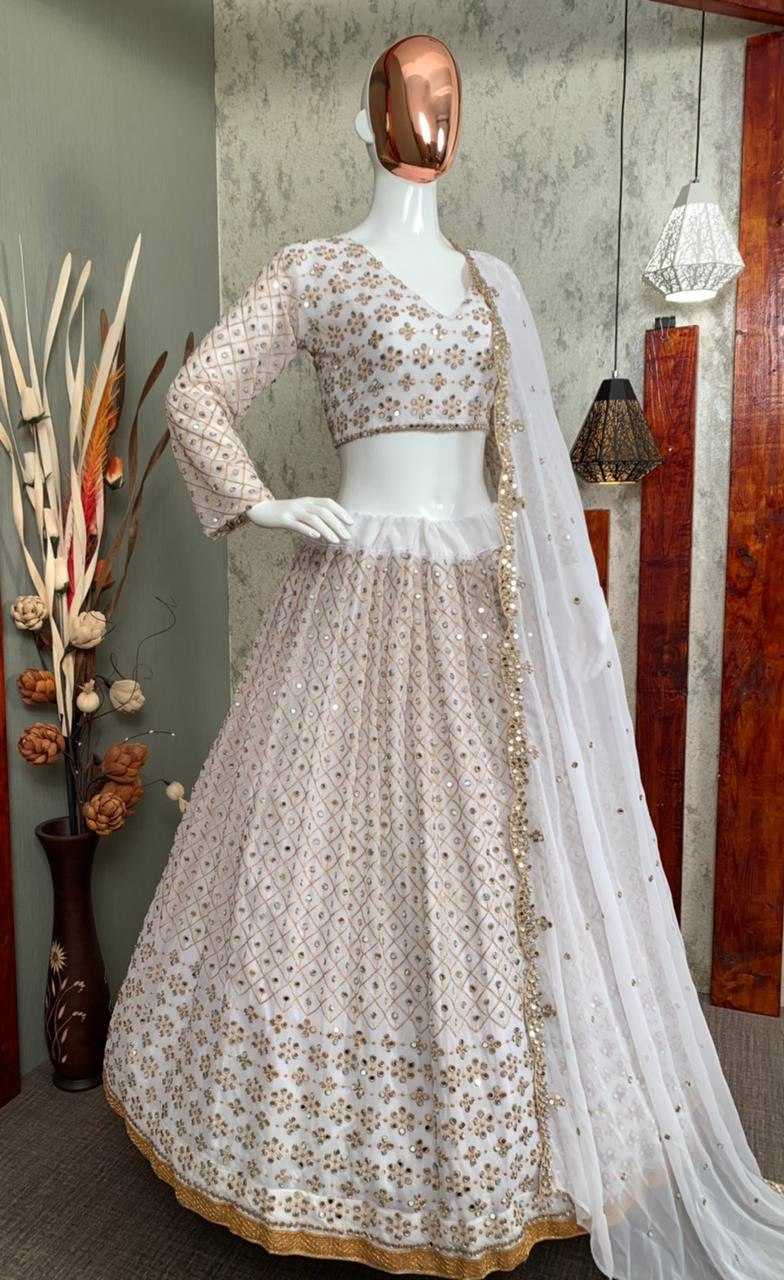 Georgette Rin141 4712 Lehengas  Fancy Weddign Embroidered Lehengas