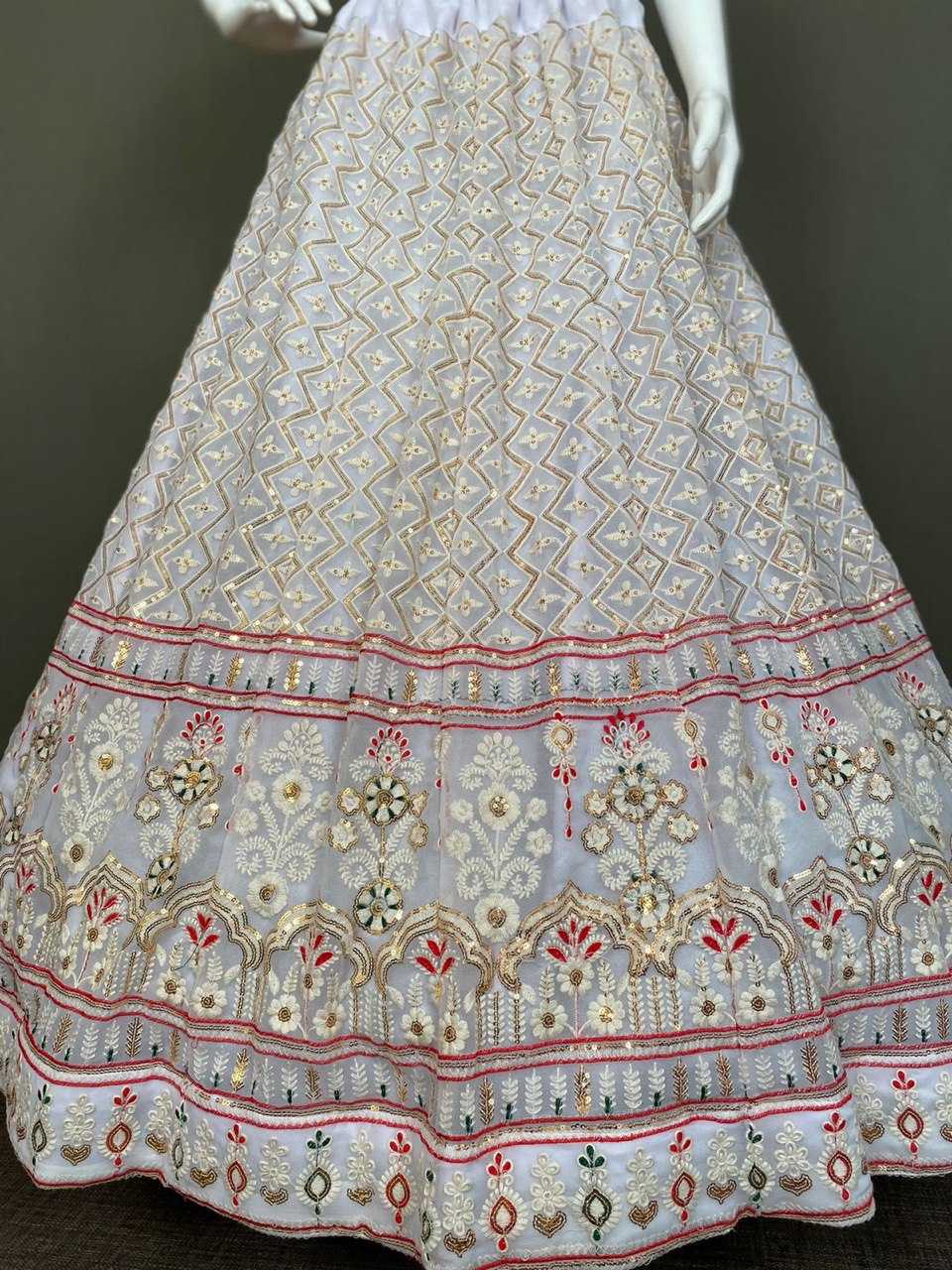 Georgette Rin141 498 Lehengas  Traditional Wedding Embroidered Lehengas