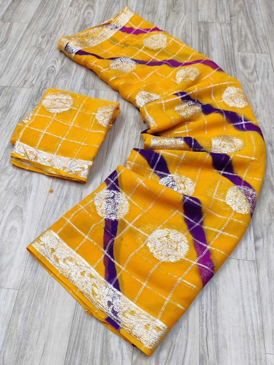 Georgette Rin152 Nsd55 Sarees  Georgette Ladies Zari Border Sarees