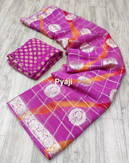 Georgette Rin152 Nsd55 Sarees  Georgette Ladies Zari Border Sarees