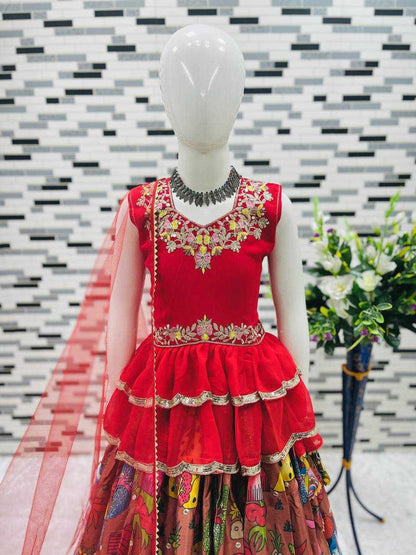 Georgette Rin154 189 Kids Wear  Kids Lehenga Kids Traditional Outfits Kids Lehenga Choli Kids Festive Wear Kids Wedding Outfits