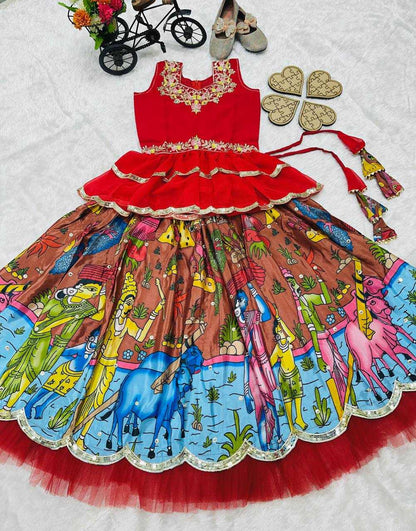 Georgette Rin154 189 Kids Wear  Kids Lehenga Kids Traditional Outfits Kids Lehenga Choli Kids Festive Wear Kids Wedding Outfits