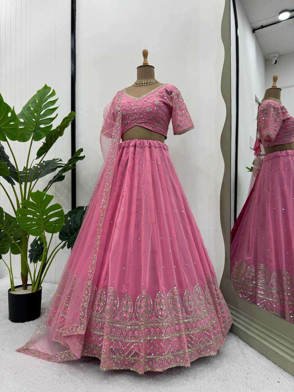 Georgette Rin162 291 Lehengas  Traditional Fancy Wedding Lehengas