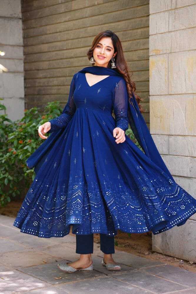 Georgette Rin169 5551 Gown  Georgette,Anarkali,Fancy Gown