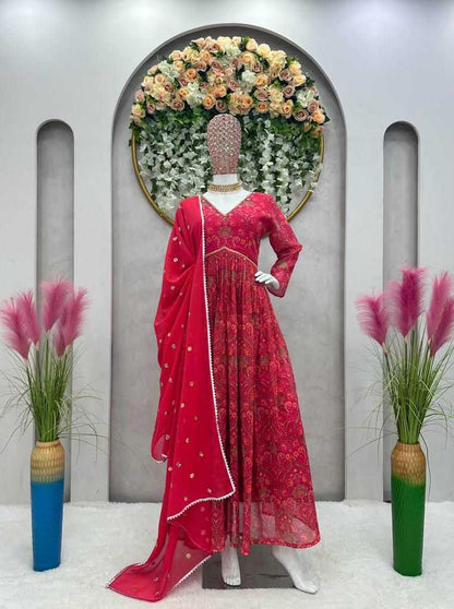 Georgette Rin169 - 5575 Suit  Alia Cut,Printed,Georgette Suit