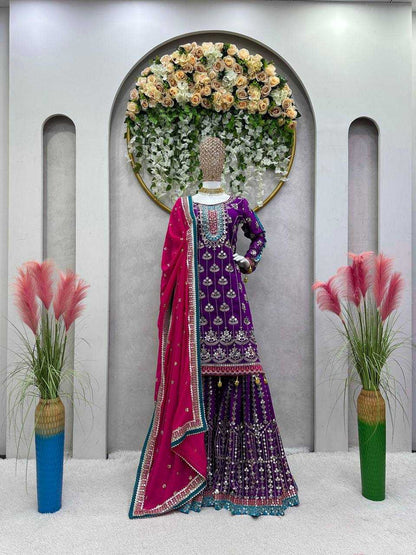 Georgette Rin169 5677 Suit  Sharara Salwae,Georgette,Wedding Suit