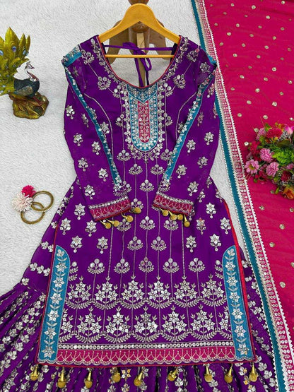 Georgette Rin169 5677 Suit  Sharara Salwae,Georgette,Wedding Suit