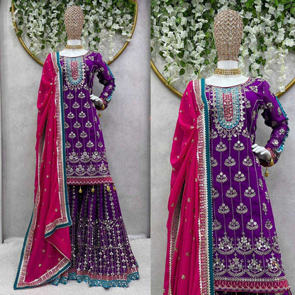 Georgette Rin169 5677 Suit  Sharara Salwae,Georgette,Wedding Suit