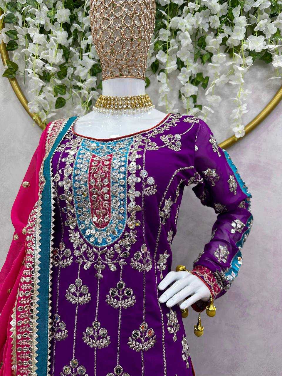 Georgette Rin169 5677 Suit  Sharara Salwae,Georgette,Wedding Suit