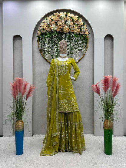 Georgette Rin169 5723 Suit  Sharara,Wedding,Georgette Suit