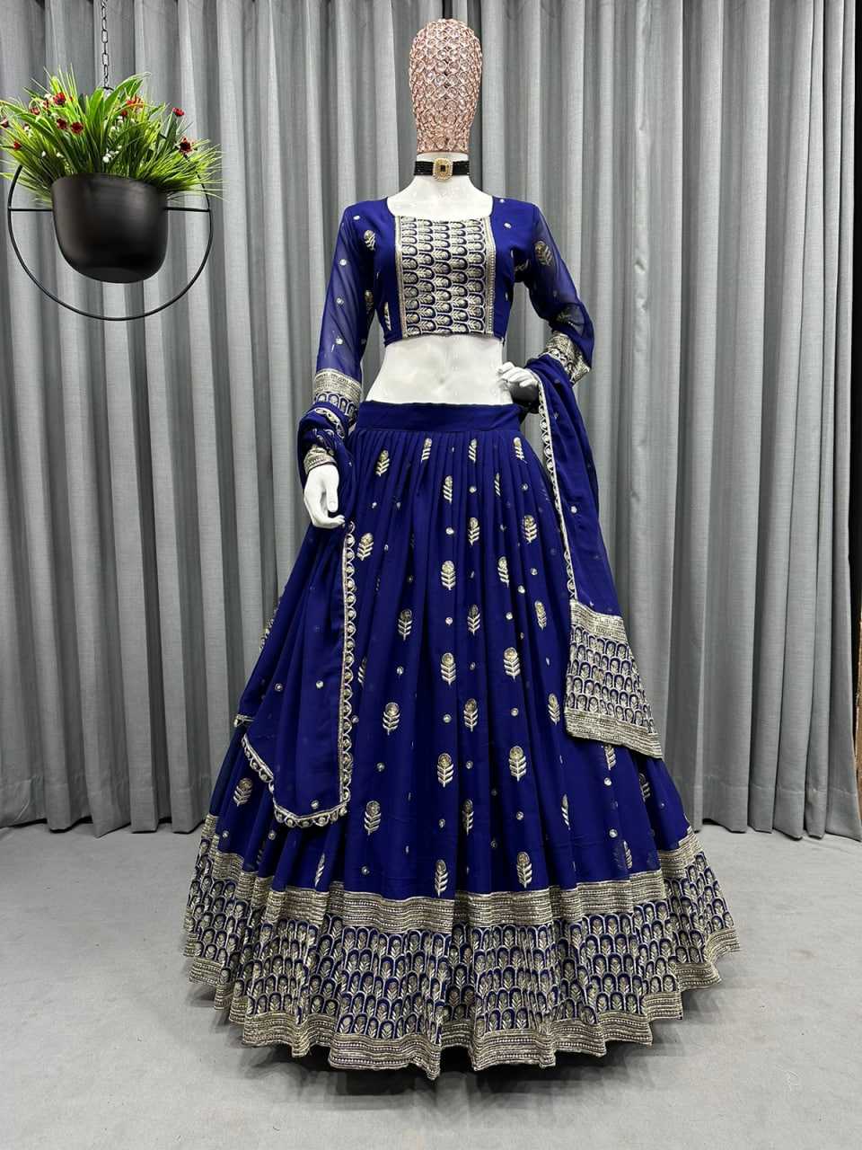 Georgette Rin169  6401 Lehenhga  Wedding,Embroidery,Designer Lehenga