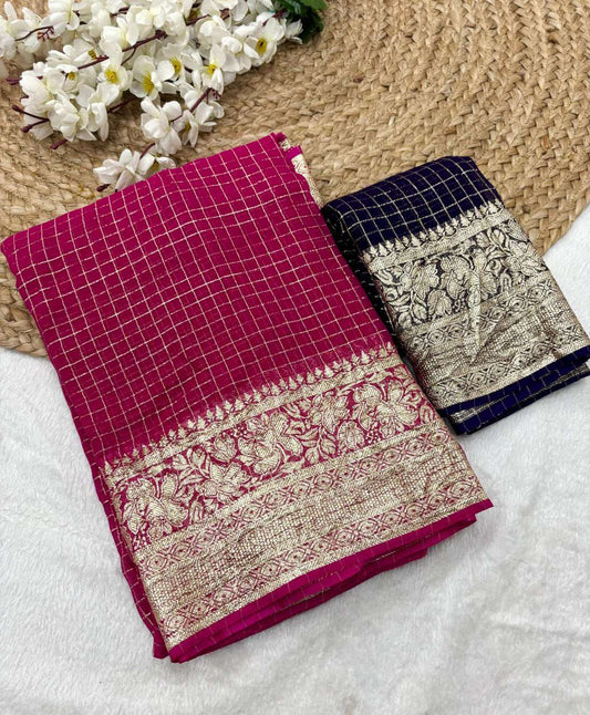 Georgette Rin182 Run103 Sarees  Georgette Indian Zari Border Viscose Sarees