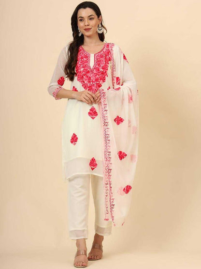 Georgette Rin188 Rajlxmi Suits & Dresses  Ladies Embroidery Georgette Ladies Ilk Suits