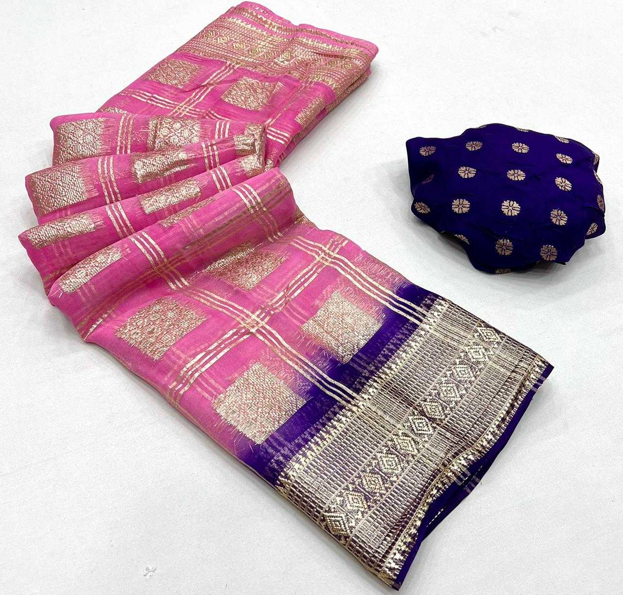 Georgette Rin198 Raa28 Sarees  Georgette Ladies Zari Border Viscose Zari Sarees