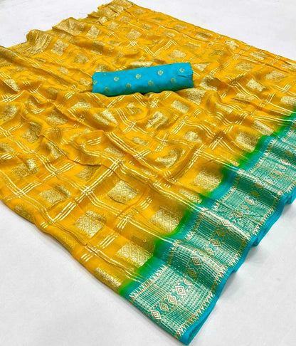 Georgette Rin198 Raa28 Sarees  Georgette Ladies Zari Border Viscose Zari Sarees