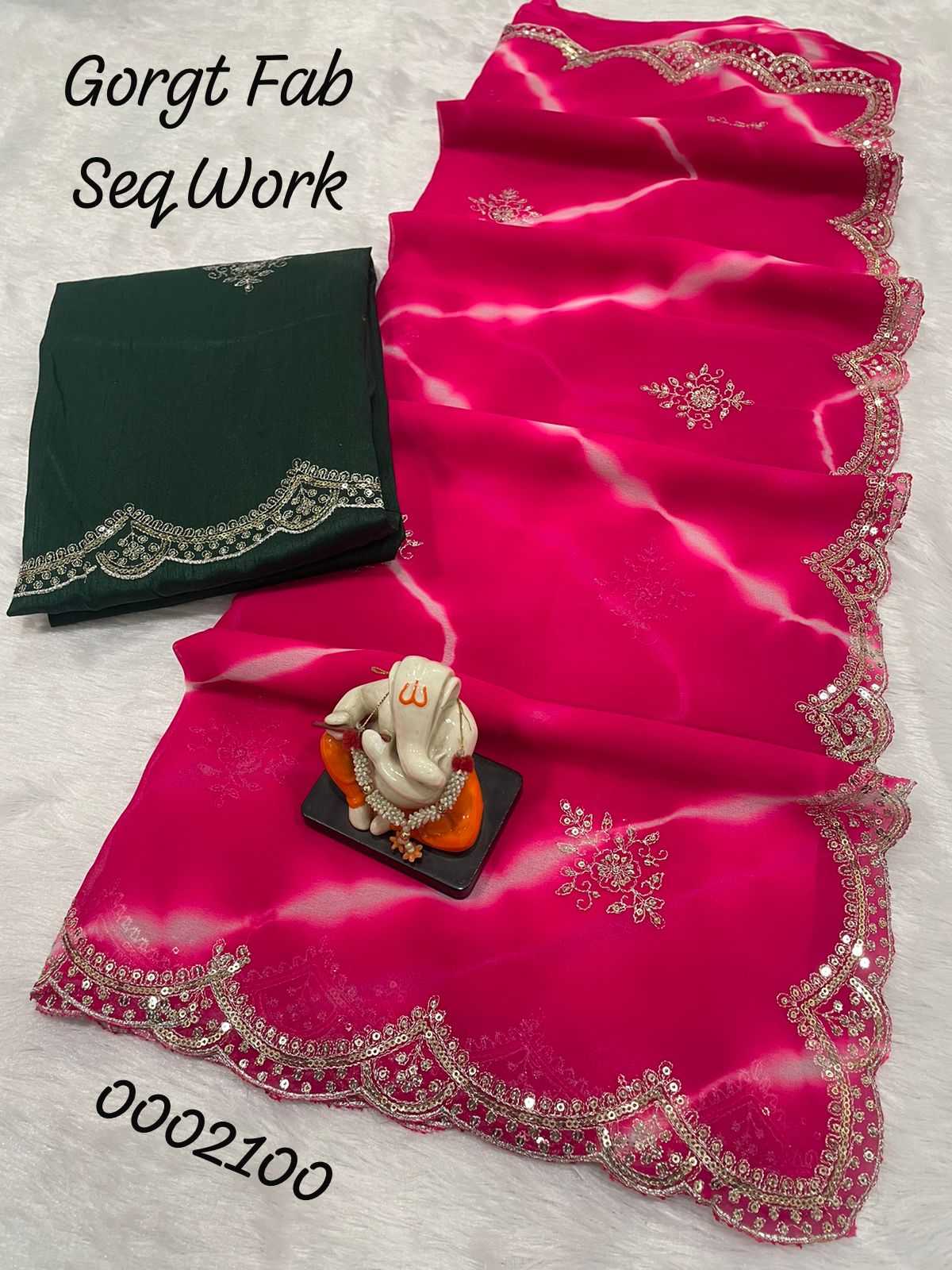 Georgette Rjk Pure  Saree