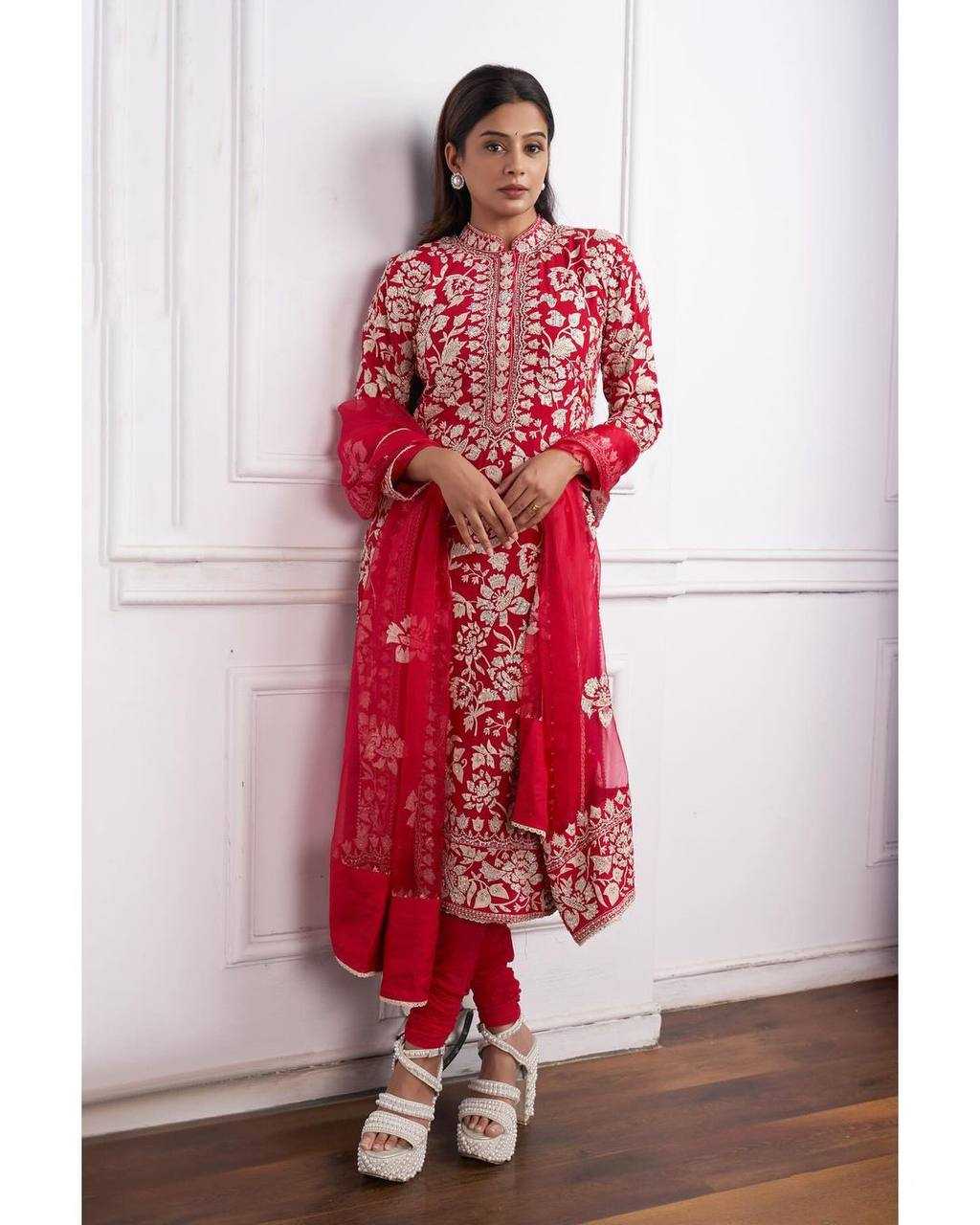 Georgette Rlcv 1256 Suits & Dresses  Ladies Pakistani Embroidery Suits