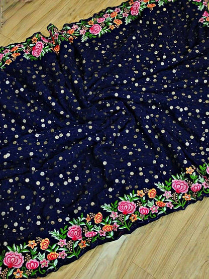 Georgette Rnc 5323  Sarees