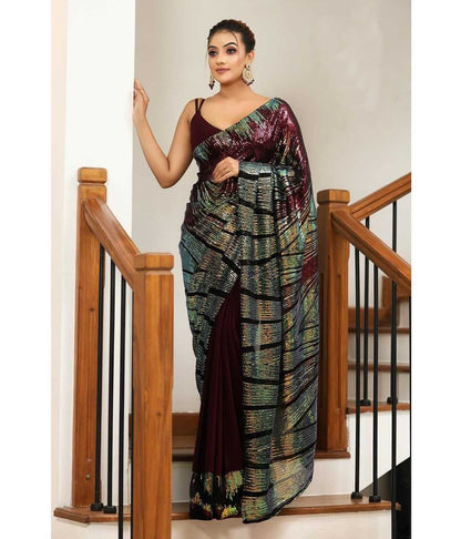 Georgette Rnc 5355 Sarees  Party Wear Fancy Georgette Sarees