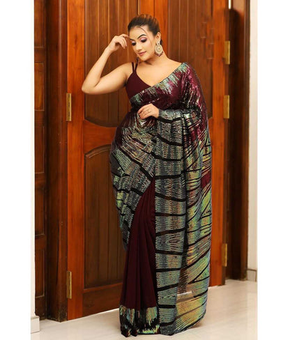 Georgette Rnc 5355 Sarees  Party Wear Fancy Georgette Sarees