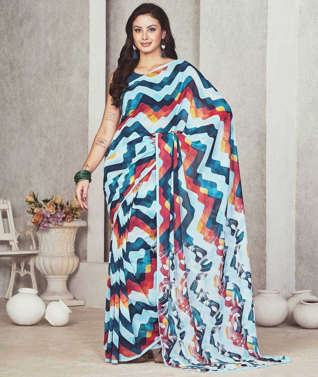 Georgette Rsf 739 Sarees  Ready To Wear Georgette Pre Draped Sarees