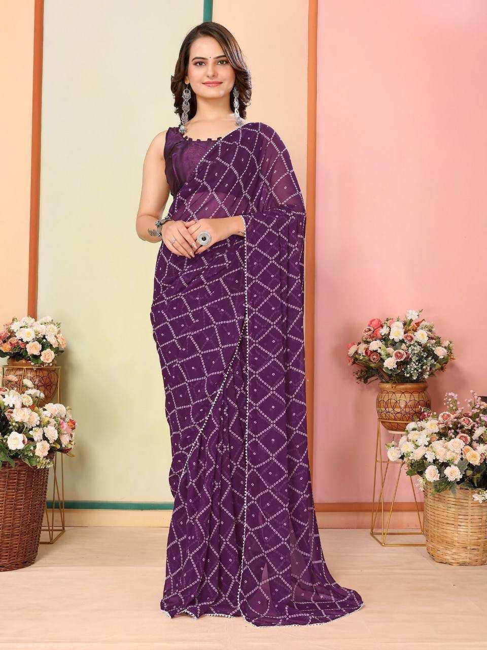 Georgette Rsf 745 Sarees  Ready To Wear Georgette Pre Draped Sarees E