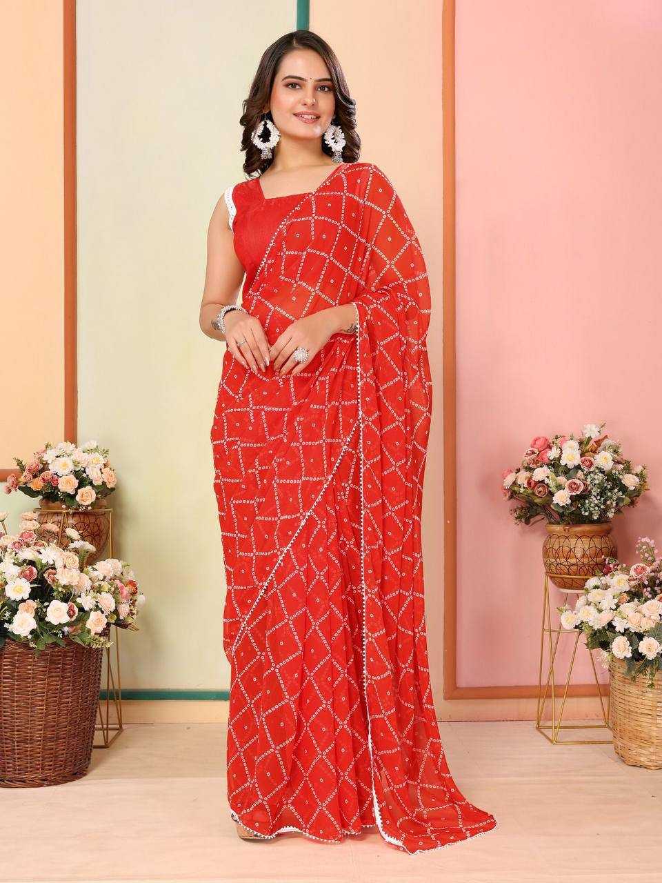 Georgette Rsf 745 Sarees  Ready To Wear Georgette Pre Draped Sarees E