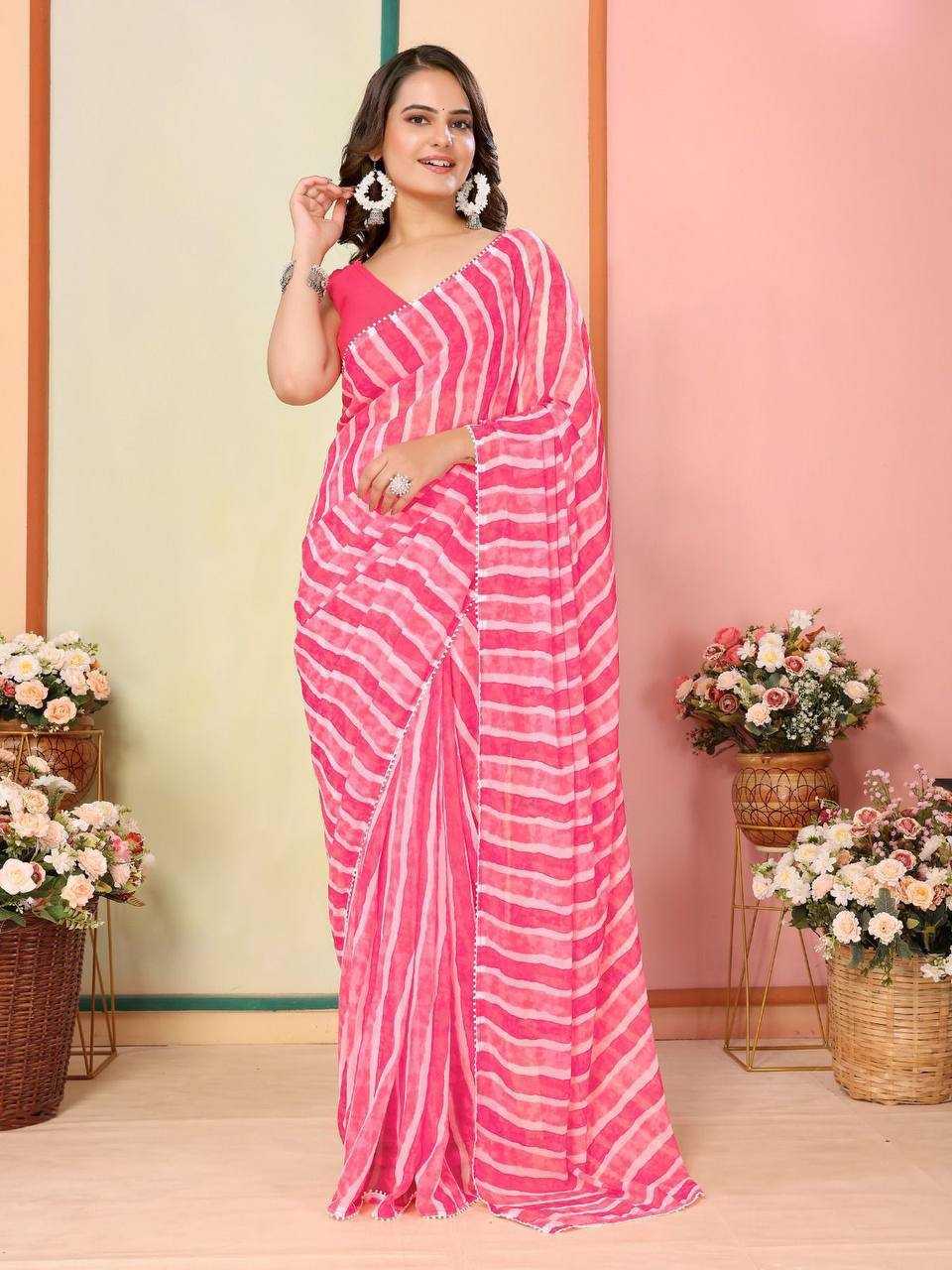 Georgette Rsf 745 Sarees  Ready To Wear Georgette Pre Draped Sarees E