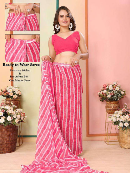 Georgette Rsf 745 Sarees  Ready To Wear Georgette Pre Draped Sarees E