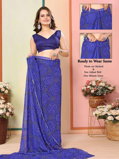 Georgette Rsf 745 Sarees  Ready To Wear Georgette Pre Draped Sarees E