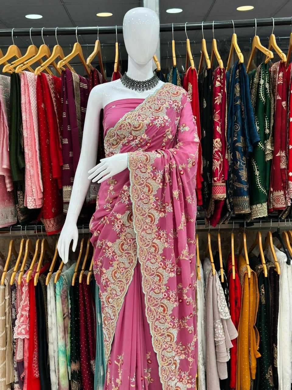 Georgette Rsrm Magnets Sarees  Fancy Georgette Wedding Sarees