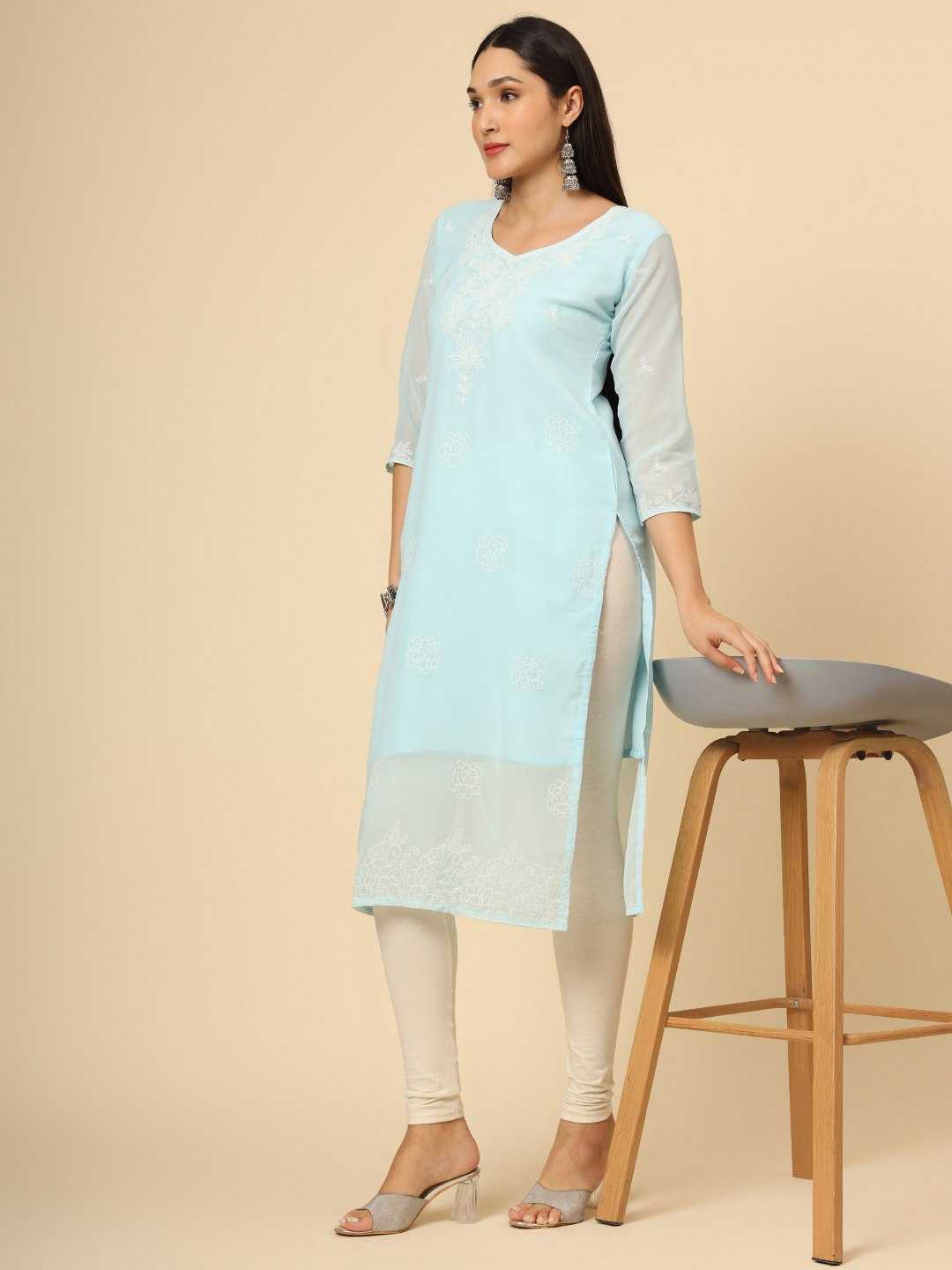 Georgette Rvl 20 Kurtis  Casual Ethnic Kurtis E