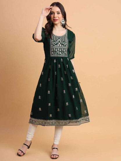 Georgette Rvl Brahmastra8 Kurtis  Casual Long Kurtis