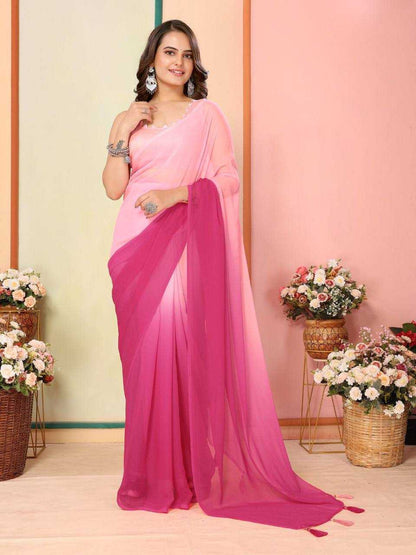 Georgette Rvl Korea  Sarees