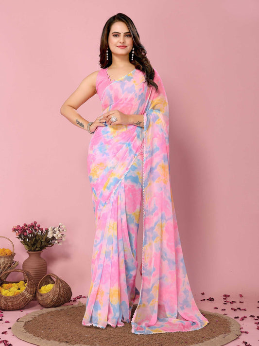 Georgette Rvl Rakul2  Sarees