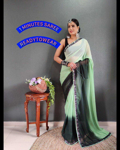 Georgette Rvr 11 Sarees  Ready To Wear Georgette Pre Draped Sarees