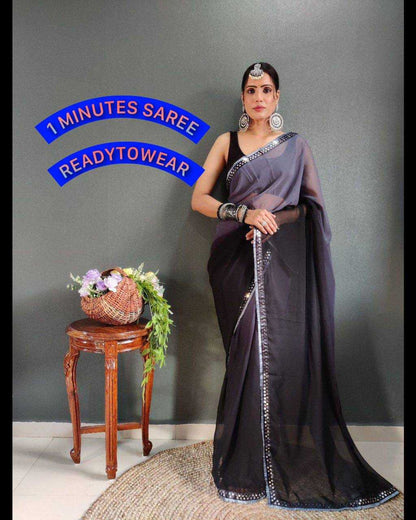 Georgette Rvr 11 Sarees  Ready To Wear Georgette Pre Draped Sarees