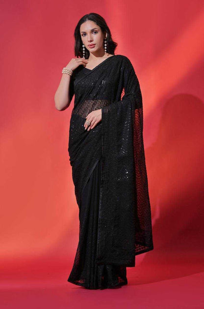 Georgette Rvt 619 Sarees  Party Wear Georgette Embroidered Sarees