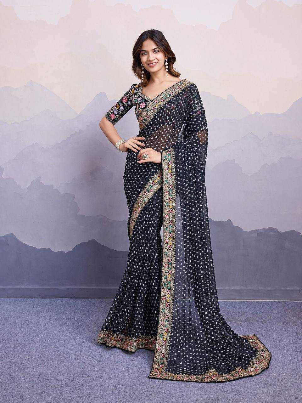 Georgette Rvt Sakhi Sarees  Printed Georgette Embroidered Sarees