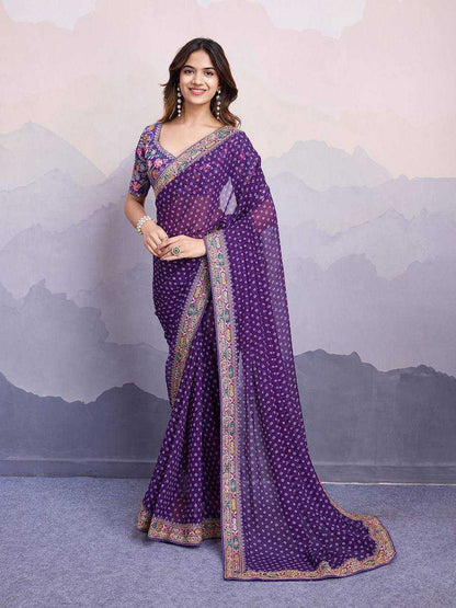 Georgette Rvt Sakhi Sarees  Printed Georgette Embroidered Sarees