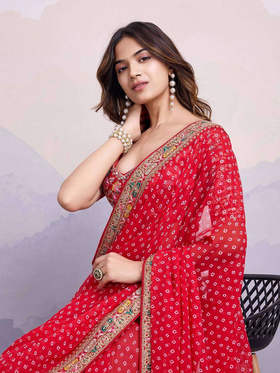 Georgette Rvt Sakhi Sarees  Printed Georgette Embroidered Sarees