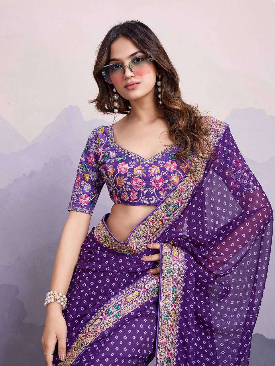 Georgette Rvt Sakhi Sarees  Printed Georgette Embroidered Sarees