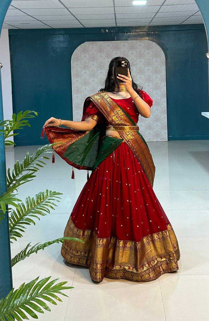 Georgette Rvz Lehega Choli  Lehenga