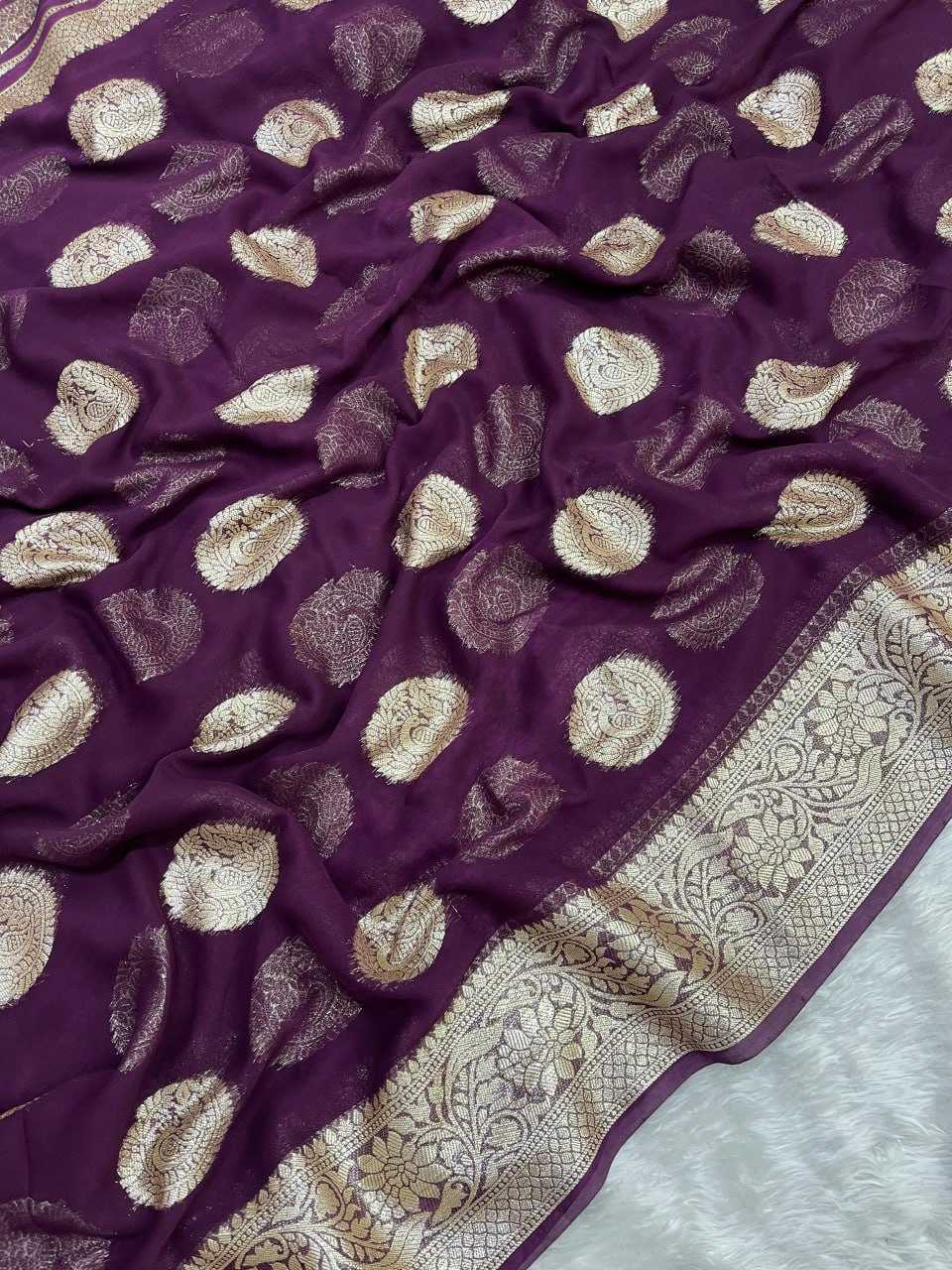 Georgette Sarees  Fkm Butta  Saree