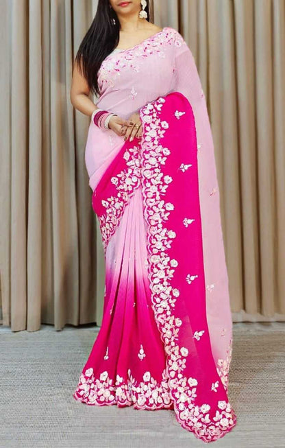 Georgette Sarees  Sfh  542  Saree