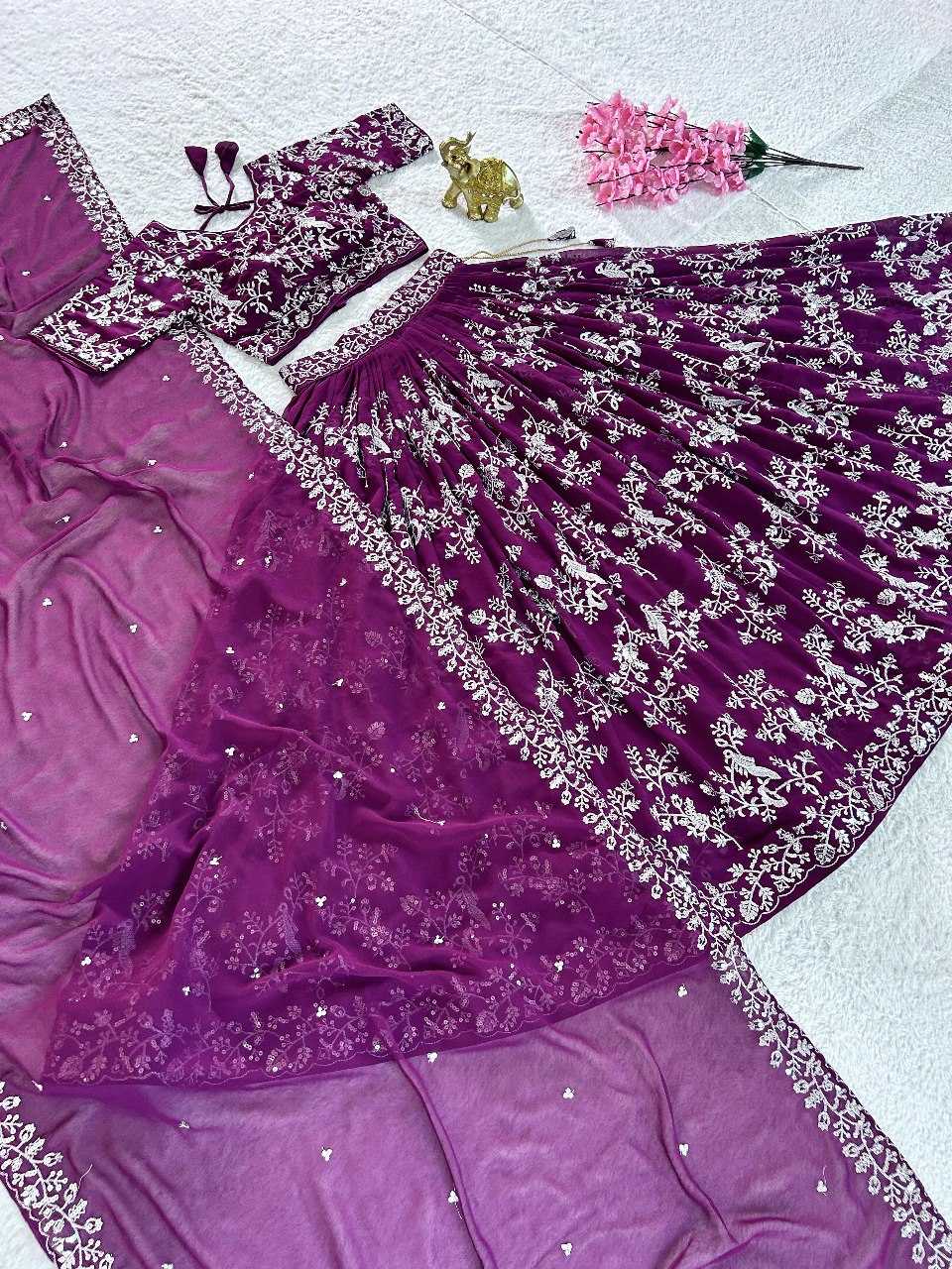 Georgette Silk Kesh108 5599 Lehengas  Embroidered Fancy Traditional Lehengas