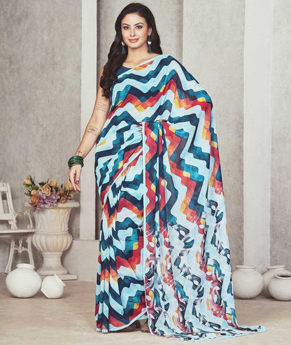 Georgette Sri 316 Sarees  Ready To Wear Pre Draped Georgette Sarees